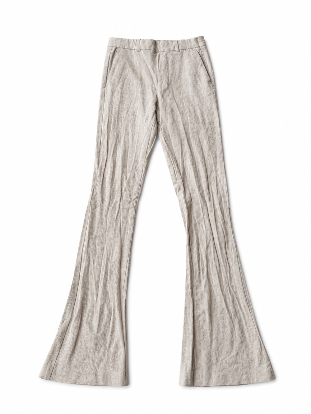 Zara Light Taupe Flared Knit Pants